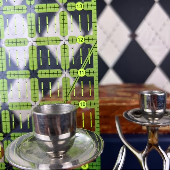 Chrome Deer Candle Holders‎ Mid-Century Modern Sculptural Décor Bombay Vintage